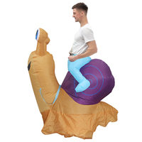 Offre Spéciale gonflable adulte équitation escargot mascotte pour Festival fête décorations Cosplay Halloween Costume Halloween Festival Animal