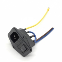 Accessoires pour imprimante 3D, module de prise de courant IC de type bascule, bouton 10A avec fusible 1