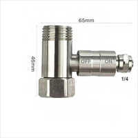 Robinet de filtre à eau en acier inoxydable avec vanne à bille, adaptateur manuel de raccordement d'eau 1/2 à 1/4 pour camping-car et voiture