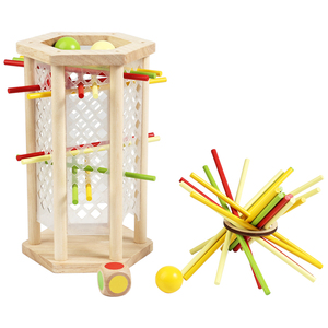 Gioco Educativo Montessori Youlebei Due-in-uno: Torre di Equilibrio in Legno con Palline e Bastoncini <span class=keywords><strong>per</strong></span> Contare, Giocattolo Interattivo <span class=keywords><strong>per</strong></span> Bambini - Product Image 6
