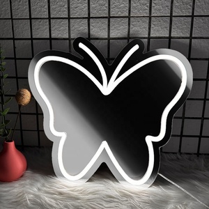 Nouveau design <span class=keywords><strong>de</strong></span> logo <span class=keywords><strong>de</strong></span> miroir néon en forme <span class=keywords><strong>de</strong></span> papillon <span class=keywords><strong>avec</strong></span> lumière LED flexible, enseigne lumineuse néon personnalisée pour la chambre d'enfant, la <span class=keywords><strong>salle</strong></span> <span class=keywords><strong>de</strong></span> <span class=keywords><strong>bain</strong></span>, décoration - Product Image 4