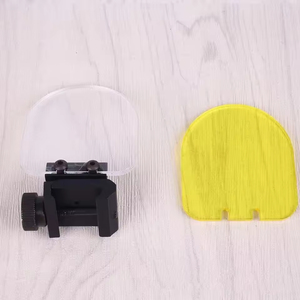 Bouclier tactique et de sécurité pliable à double lentille métallique pivotante, base ronde de 20 mm - Product Image 4