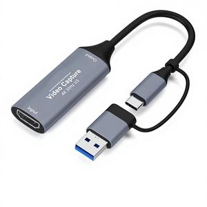 Carte de <span class=keywords><strong>capture</strong></span> audio-vidéo USB 2.0 double tête, modèle 7046, puce pour streaming en direct et enregistrement, compatible avec tous les convertisseurs Type-C - Product Image 1