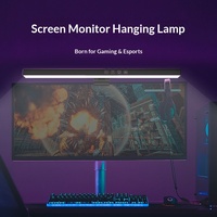 Luz ambiental montada en la pantalla, luz de relleno para monitor que protege la vista, lámpara para computadora, luz para el cuidado de los ojos apta para estudiantes, pantalla curva
