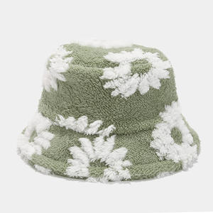 Caldo inverno da <span class=keywords><strong>donna</strong></span> in peluche orsacchiotto in pile <span class=keywords><strong>cappello</strong></span> in pelliccia margherita fiori Shearling pescatore <span class=keywords><strong>cappello</strong></span> per lo sport - Product Image 4