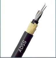 Cable de Fibra Óptica ADSS para Exteriores, Precio de Fábrica, G652D, Monomodo, para Uso FTTH, 2-48 Hilos, Cubierta de PVC LSZH, 3 km/Rollo
