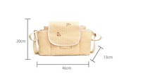 Sac de rangement extérieur pour maman en tissu Oxford 600D à motifs mignons, sac à langer multifonction pour poussette