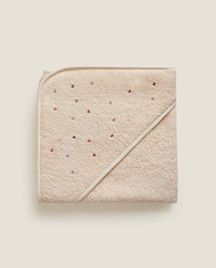 Nouvelle <span class=keywords><strong>serviette</strong></span> de bain multi-couleurs bébé brodé coeurs motif bébé <span class=keywords><strong>serviette</strong></span> coton bio bébé <span class=keywords><strong>serviette</strong></span> à capuche - Product Image 2