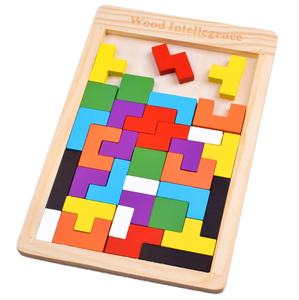 Rompecabezas clásico de madera Montessori <span class=keywords><strong>3D</strong></span>, rompecabezas divertido, bloque de juguete educativo para niños de 5 a 7 años, regalo de aprendizaje - Product Image 3