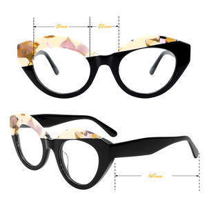 <span class=keywords><strong>2025</strong></span> Bộ sưu tập mới thiết kế sang trọng Kính mắt ưa thích cán Acetate kính quang học Cat Eye Màu kính cho phụ nữ - Product Image 3