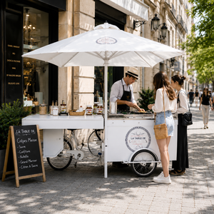 Chariot à café sur trois roues Etodevice, de haute qualité, personnalisé, pour la vente ambulante en extérieur - Product Image 1