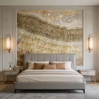 Grande dalle de marbre de jade moderne, imperméable, résistante à l'usure, polie, texture naturelle, pour salon de villa, bureau de réception rond ou carré