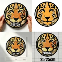 Patchs thermocollants personnalisés en polyester écologique avec grand logo brodé au dos, pour vêtements, design DIY pour équipes et clubs