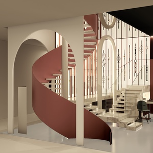 <span class=keywords><strong>Escalier</strong></span> métallique extérieur fermé et durable avec éclairage LED, garantie de 3 ans - Design moderne <span class=keywords><strong>en</strong></span> fer courbé pour maison mobile - Product Image 5