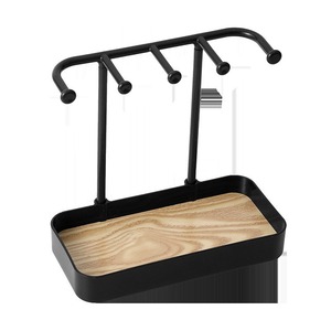 Jewelry Storage Rack <b>Desktop</b> Organizer White Black Pink Solid Color No Lid 2 Capacity Dressing Table <b>Shelf</b> - Product Image 2