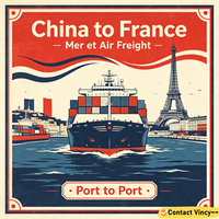 Expédition de conteneurs par voie maritime de Marseille à Fos, service DDP, Chine vers France, transitaire