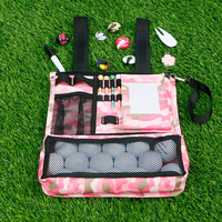 Sac d'accessoires de golf en nylon grande capacité, étanche, pour organiser les tees et les balles, durable, de voyage, de qualité supérieure, personnalisable en usine