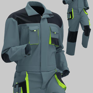 مصنع توريد صناعة ملابس العمل 3D جيوب الرجال العمل المعطف البناء ورش العمل وزرة - Product Image 2