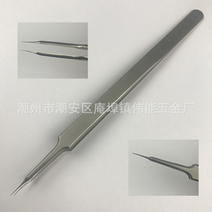 Fine-tipped repair tweezers with 0.15mm precision tips; suitable for use with <b>microscopes</b> for fingerprint and wire trace repair. - Product Image 4