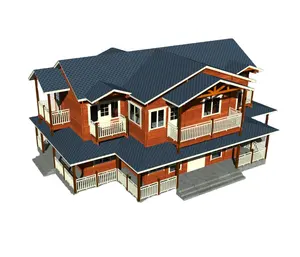 2 storey customizable 6 bedrooms wood made of cottage for family living/wooden house/wooden villa