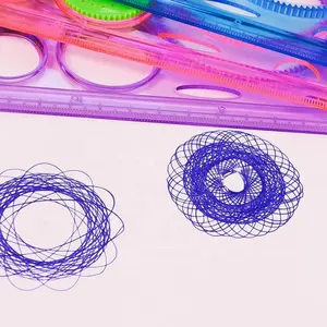 Painting Multi-function Interesting Puzzle Spirograph Children Drawing Plastic Ruler Random Color Kids Painting Tools Free Shipp