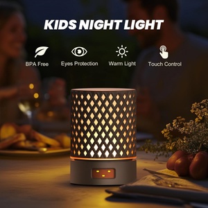 Veilleuse moderne rechargeable avec minuterie rotative pour lumière chaude, idéale pour l'alimentation des bébés, le chevet, la relaxation et une ambiance romantique - Product Image 5