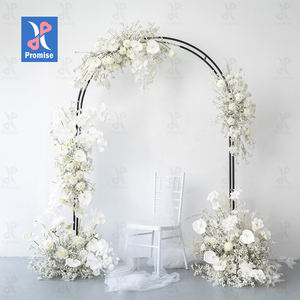 <span class=keywords><strong>Promise</strong></span> özelleştirilmiş yarı daire yuvarlak altın Metal parti düğün dekorasyon balonu çiçek fon kemer standı - Product Image 1