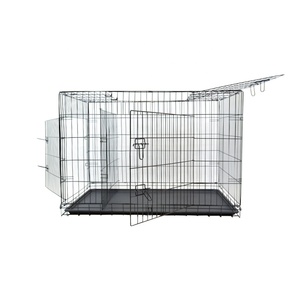Cage pour chien en acier écologique avec forme de trous d'arbre et plateau en plastique pour chiens - Cage pour animaux de compagnie moderne et luxueuse - Product Image 4