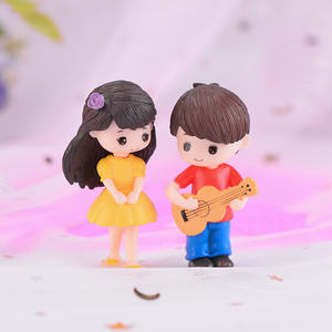 Estatuilla de pareja de guitarra en miniatura, adorno de amante dulce, figuritas en miniatura de jardín de hadas, figurita de acción, decoración del hogar - Product Image 6