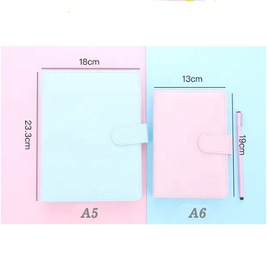 A5 notebook business di alta qualità in pelle pu a fogli mobili 6 raccoglitore ad anelli <span class=keywords><strong>copertina</strong></span> <span class=keywords><strong>rigida</strong></span> con diario della cintura pagine interne ricaricabili - Product Image 5