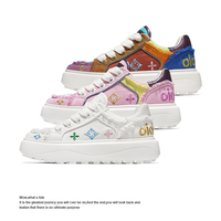 Baskets plateforme de luxe de créateur en cuir véritable à semelle épaisse, style streetwear, chaussures de marche décontractées