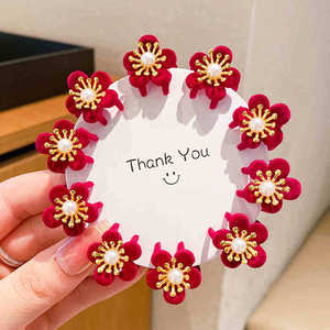 Pinzas <span class=keywords><strong>para</strong></span> el <span class=keywords><strong>pelo</strong></span> <span class=keywords><strong>de</strong></span> flores <span class=keywords><strong>de</strong></span> terciopelo <span class=keywords><strong>para</strong></span> niñas con adorno <span class=keywords><strong>de</strong></span> perlas accesorios <span class=keywords><strong>para</strong></span> el cabello elegantes <span class=keywords><strong>para</strong></span> la escuela y la fiesta - Product Image 5