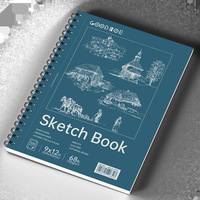 Cuaderno de bocetos para transfronterizos 9X12In 100 hojas espiral lápiz cubierta de papel promoción uso libro de dibujo en blanco bocetos artísticos