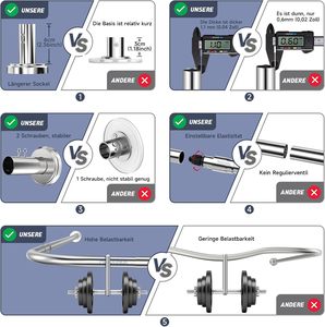 CF personnalisé réglable 24 crochets moderne en acier inoxydable incurvé rideaux de douche <span class=keywords><strong>tringle</strong></span> en forme de U deux méthodes d'installation pour salle de bain - Product Image 3