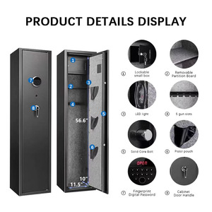 Xbt Nhà Máy Thép Mật Khẩu Điện Tử An Toàn Sử Dụng Nhà Chống Trộm An Ninh Với Màn Hình Nhận Dạng Dấu Vân Tay Súng An Toàn <span class=keywords><strong>Vault</strong></span> - Product Image 3