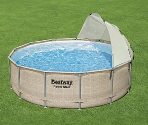 <span class=keywords><strong>Bestway</strong></span>-cubierta de protección solar <span class=keywords><strong>para</strong></span> piscina, accesorio redondo <span class=keywords><strong>para</strong></span> piscina, semicircular, transparente, 58681 - Product Image 5