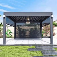 Vente directe d'usine, gazebo à persiennes en alliage d'aluminium de haute qualité, imperméable, pour cour