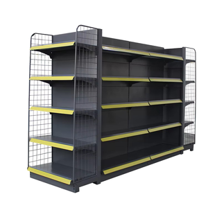 Bakkal ve süpermarket duvara monte raflar için sıcak satış hafif ahşap Metal teşhir rafı - Product Image 1