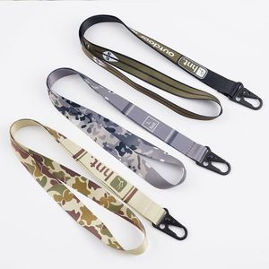 Camouflage Printing Heat Transfer Sublimation Neck Strap <b>Lanyards</b> with Logo Custom - Product Image 1