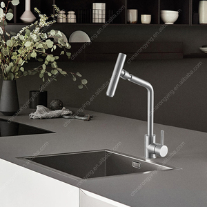 Chất Lượng Cao Giá Rẻ Giá Vòi Nước Nhà Bếp Ống Linh Hoạt Cho Nhà Bếp Mixer Vòi Nickel Chải Bồn Rửa Vòi Nước - Product Image 3