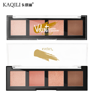 Kaqili-paleta de sombra de ojos, 4 colores, maquillaje, terciopelo, sedoso, personalizado, paleta de 4 colores - Product Image 2