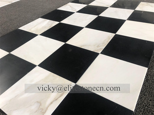دالتون Waterjet أرضية رخامية مصقولة بسطح الشطرنج ميدالية رخامية نفاثة للماء للردهات والمدخل - Product Image 5