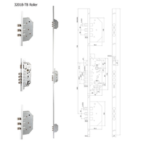 High Security European Style 3201B Mortise 3 Point Door Lock Body for Wooden Door Lock