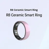 Trendiger, personalisierbarer, wasserdichter Fitness-Smart-Ring aus Keramik für Herren mit kabelloser Vibrationsfunktion, Schlaf-Tracker-App, Ultra-GPS und Bildschirm.