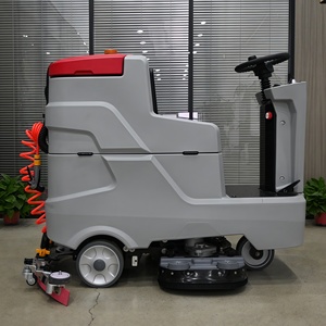 Dual-brush <b>Floor</b> Scrubber Wet Industrial Battery Cordless Self-cleaning <b>Mop</b> Motor <b>Floor</b> Scrubber - Product Image 1