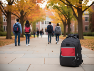 Silk Logo Reflective <b>Backpack</b> <b>Small</b> Size Unisex Student Bag - Product Image 2