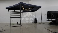 Auvent de voiture à 270 degrés, tissu Oxford 600D, PVC 1000G, bande LED, double tige, pieds réglables 2M/2.5M, OEM