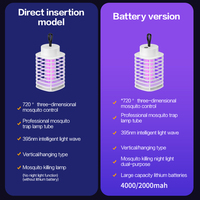Lampe anti-moustiques suspendue à 360 degrés, piège à insectes tridimensionnel portable, piège à mouches vertical pour restaurant et bureau