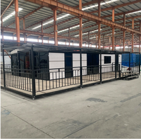 Maison conteneur extensible sur mesure de 40 pieds avec 3 chambres, mobile, portable et pliable, pour l'exportation