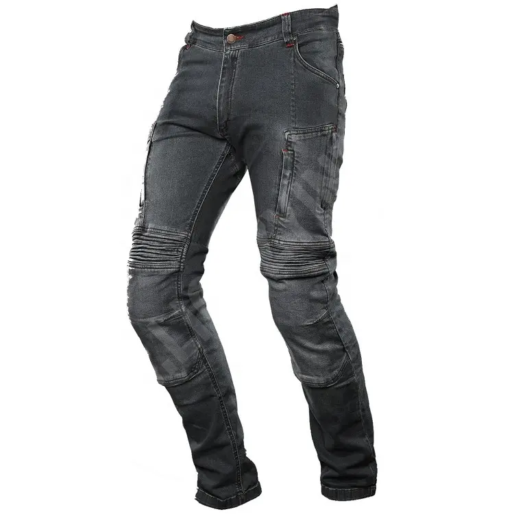 Bán Buôn OEM Độn Người Đàn Ông Của Biker Jeans Da Phù Hợp Với Quần Jean Cho Nam Giới Của Với Thủ Bảo Vệ Chất Lượng Cao Racing Độn Quần